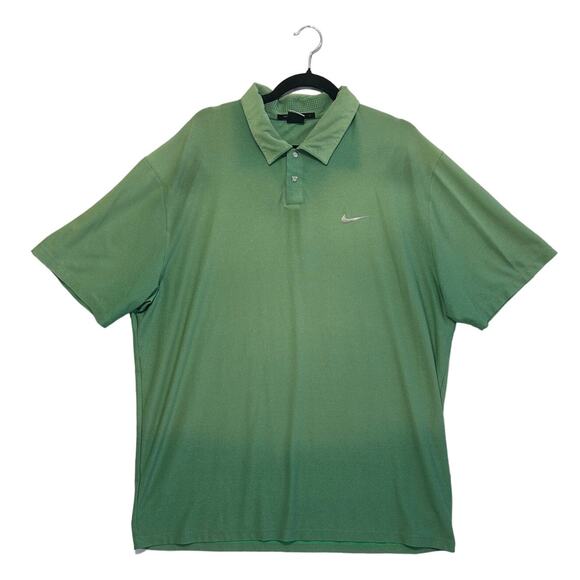 Nike Golf Tiger Woods Collection Ombre Short Sleeve Polo Shirt Men's Sz XL Green - Picture 1 of 8